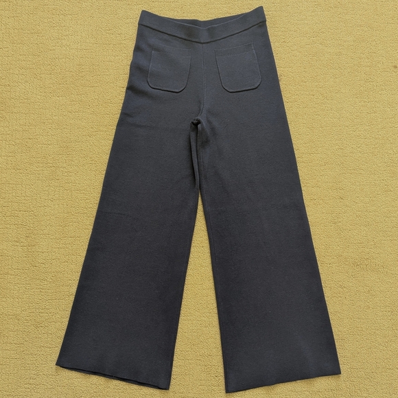 J Crew Sailor Sweater Trouser MP Pull On Wide Leg Pants Knit Coastal Preppy Silk - Picture 3 of 8